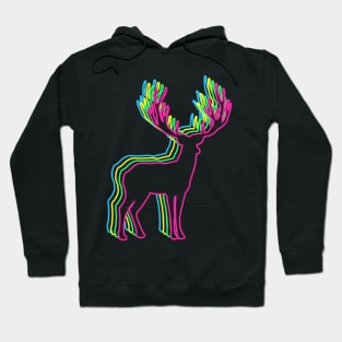 Deer 80s Neon Hoodie